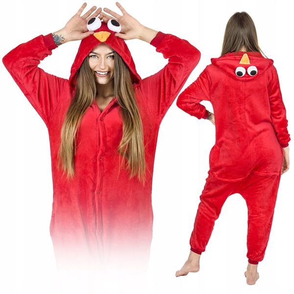 ELMO POTWÓR PIŻAMA KIGURUMI KOMBINEZON ONESIE XL zdjęcie 6