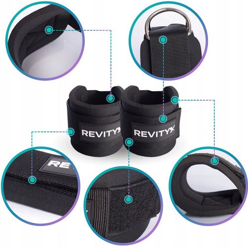 UCHWYTY OPASKI NA KOSTKI DO WYCIĄGU DO TRENINGU NÓG I POŚLADKÓW 2 SZT. na Arena.pl