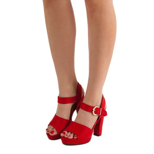 Czerwone Sandałki Na Platformie r.36 na Arena.pl