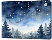 Obraz 90x70cm Tajemniczy Las o Zmierzchu