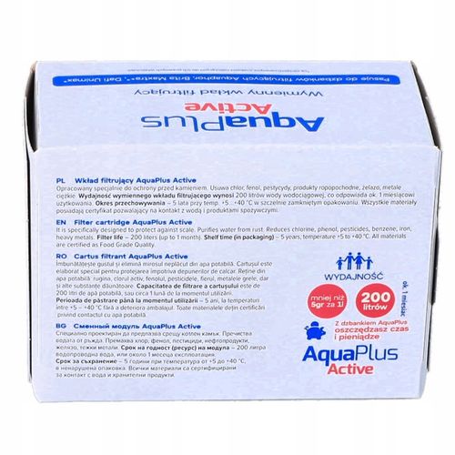 Filtr Aquaplus Active wkład do dzbanka filtrującego wodę 10 szt. na Arena.pl