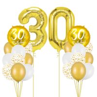 Zestaw balonowy 30 urodziny, złoty