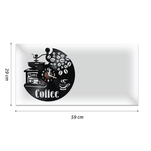 Zegar Ścienny z płyty winylowej na lustrze JEDZENIE  19 wzorów 59x29cm na Arena.pl