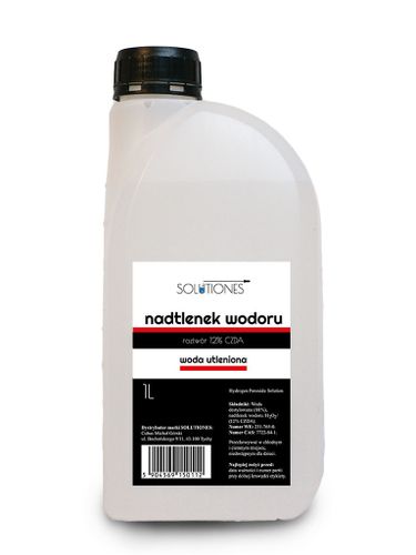 Nadtlenek wodoru 12% woda utleniona 1l Solutiones na Arena.pl