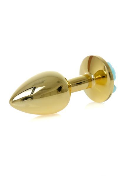 Plug-Jewellery Gold PLUG ROSE- Light Blue zdjęcie 4