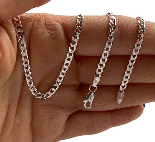 SREBRNY MĘSKI ŁAŃCUSZEK PANCERKA 035/55cm SREBRO 925 pełne DIAMENTOWANE na Arena.pl