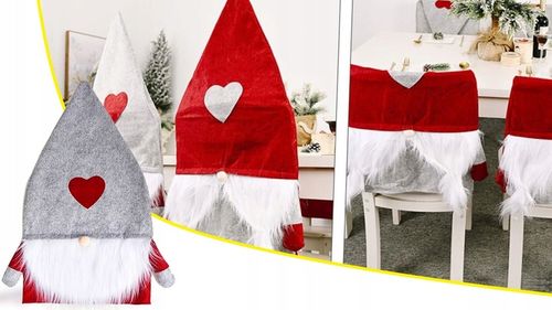 2x ŚWIĄTECZNY STROIK NA KRZESŁO OPARCIE ŚWIĘTA SKRZAT KRASNAL MIKOŁAJ na Arena.pl