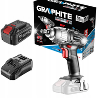 Klucz Udarowy Akumulatorowy 180 Nm + Bateria 4Ah + Ładowarka GRAPHITE