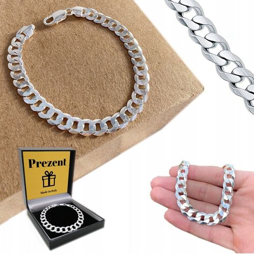 Srebrna Bransoletka Pancerka pr. 925 SREBRO Męska Diamentowana 6mm + GRATIS na Arena.pl