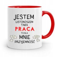 Kubek Czerwony Prezent Dla Listonosza Jestem Z Nadrukiem Ze Zdjęciem