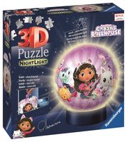 Puzzle 3D Ravensburger Świecąca Kula LED Koci Domek Gabi 72 el.