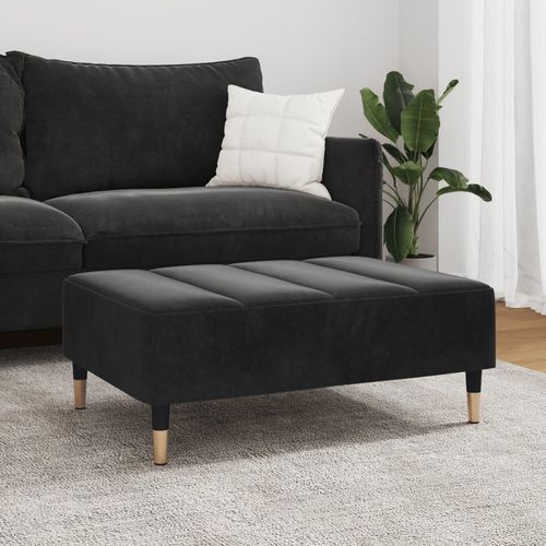 Podnóżek, czarny, 77x55x31 cm, aksamit na Arena.pl