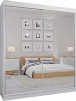 SZAFA PRZESUWNA STANDARD 170 x 205 BIAŁA LUSTRO P