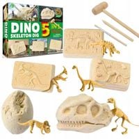 ZESTAW Wykopaliska DINOZAURY ARCHEOLOG 5w1 ZABAWKI dla DZIECI na Prezent