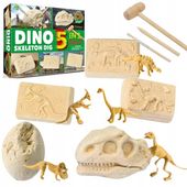 ZESTAW Wykopaliska DINOZAURY ARCHEOLOG 5w1 ZABAWKI dla DZIECI na Prezent