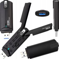 AX1800 ADAPTER KARTA SIECIOWA WiFi6 Wi-Fi NA USB Z ANTENAMI 1800Mbps 5GHz