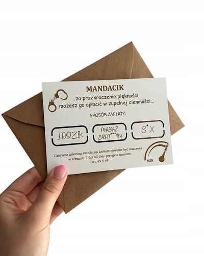 MANDACIK ZA PRZEKROCZENIE PIĘKNOŚCI zabawny prezent dla dziewczyny na Arena.pl