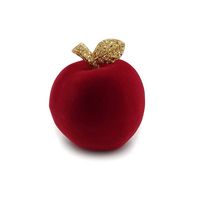 JABŁKO CZERWONE WELUROWE FIGURKA DEKORACJA GLAMOUR 10 cm