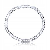 Srebrna Bransoletka 925 Męska Pancerka Dzień Ojca Taty