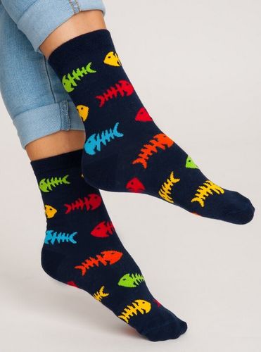 SKARPETY BAWEŁNIANE WZORZYSTE SB001 23-26 wzór - chłopiec na Arena.pl