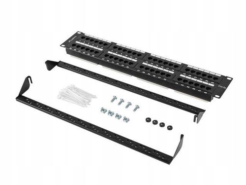 Patch panel Lanberg PPU5-2048-B 48 port 2U 19" kat.5e czarny na Arena.pl