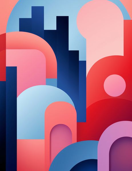 Plakat 50x65cm Miasto Kolorów zdjęcie 1