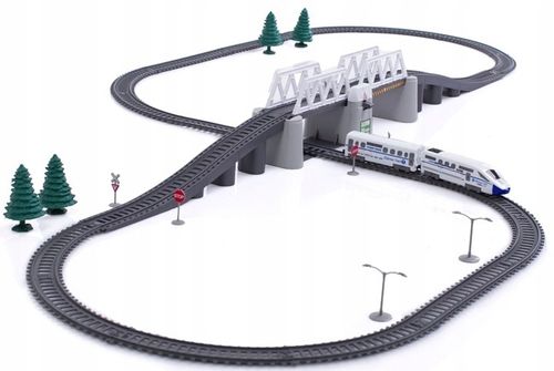 Kolejka Elektryczna Pociąg Ogromny Tor Tunel Podnoszony Most 366cm Wagony na Arena.pl