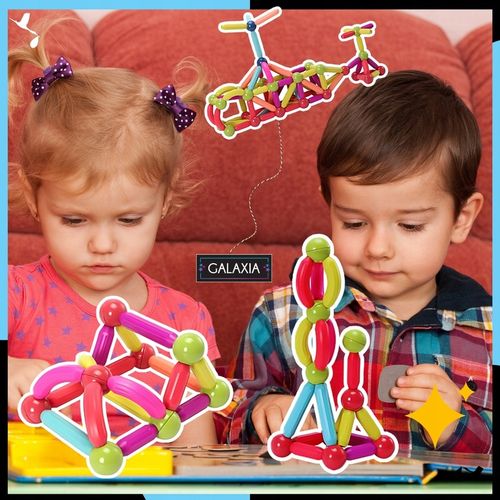 KLOCKI MAGNETYCZNE GALAXIA DUŻE Konstrukcyjne Dla Dzieci 120 el Magnetic na Arena.pl