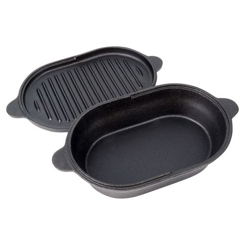 Brytfanna żeliwna z pokrywką 2w1 CAST LINE 28x16 cm, 1,2 l na Arena.pl