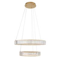 Pałacowa lampa wisząca Bauta pierścienie LED 48W 3500K złote