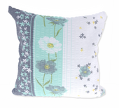 Poszewka z kory 40x40 biała szara błękitna polne kwiaty