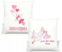 Poduszka z nadrukiem PREZENT JUŻ DO WAS LECĘ