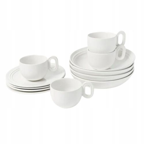 Ręcznie wykonany komplet naczyń śniadaniowych Stevns, dla 4 osób (12 elem.) na Arena.pl