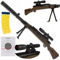 KARABIN NA KULKI PISTOLET SNAJPERSKI 101CM Z LUNETĄ LASER ZESTAW 800 kulek