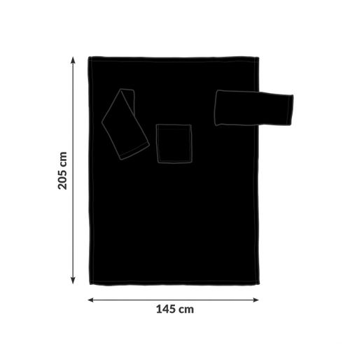 Kocyko-szlafrok - Czarny na Arena.pl
