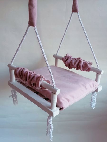 Huśtawka siedzisko biał dla dzieci SZARA DOM OGRÓD zdjęcie 7