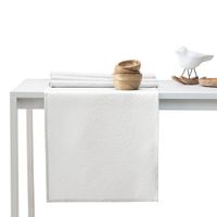Zestaw obrus + bieżnik plamoodporny GAIA 115x180 + 35x180 kremowy