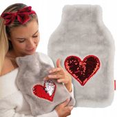 TERMOFOR PLUSZOWY duży SOXO gumowy W POKROWCU 1,8l prezent na walentynki