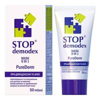 MASKA DO TWARZY 9w1 Pure Derm STOP DEMODEX Demodekoza Nużyca Trądzik 50ml