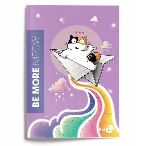 BE MORE ZESZYT A4 MEOW KRATKA 72 STRONY 100G. 2305 na Arena.pl