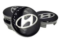 HYUNDAI DEKIELKI na felgi zaślepki felg KAPSLE kołpaczki 60mm 4 szt CZARNE