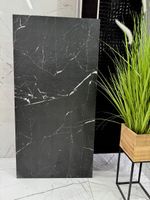 Płytka wielkoformatowa 120x280 czarny marmur mat Nero Marquina gres 6mm