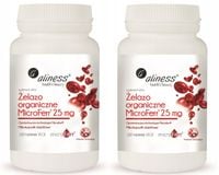 ZESTAW 2 x Żelazo organiczne 100 kapsułek ALINESS