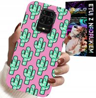 ETUI DO XIAOMI NOTE 9 PRO / 9S - KAKTUSY, KAKTUS NA RÓŻOWYM TLE + FOLIA