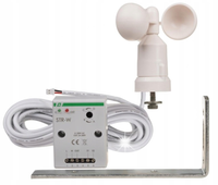 STEROWNIK ROLET Z CZUJNIKIEM WIATRU 100÷265V AC + ANEMOMETR IP65 F&F STR-W