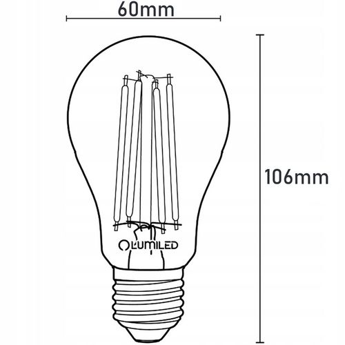6x Żarówka LED E27 A60 11W = 100W 1521lm 4000K Neutralna FILAMENT na Arena.pl