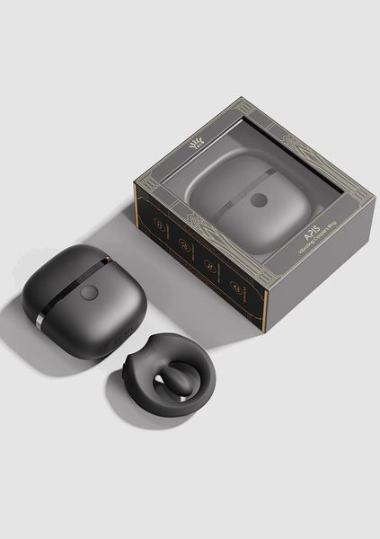 Apis Vibrating Couples Ring Black zdjęcie 2