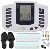 ELEKTROSTYMULATOR MIĘŚNI MASAŻER TENS EMS+28 ELEKTROD+BATERIE ZESTAW XXL