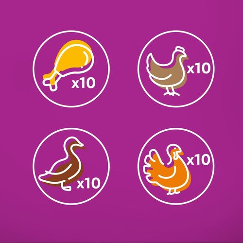 WHISKAS mokra karma dla kota kurczak indyk drób kaczka w galaretce 40x85g na Arena.pl