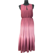 Sukienka Za Kolano Wygodna Stylowa Wytrzymała Różowy 42